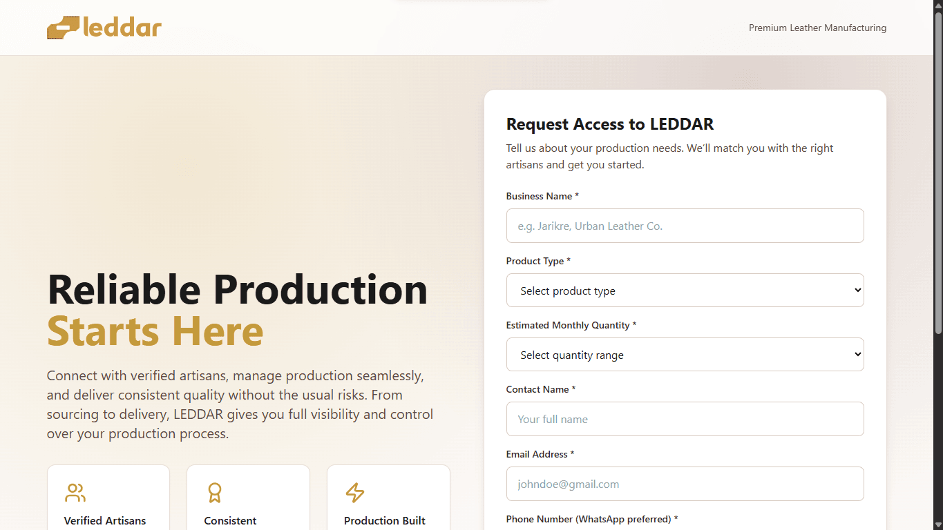Leddar platform dashboard preview